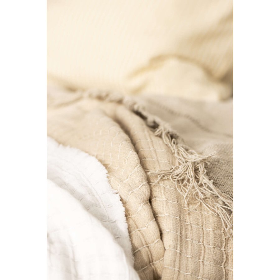 Ib Laursen Tagesdecke 150x220 cm, Natur/Gebrochenes Wei