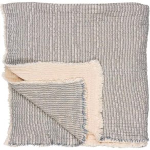 Ib Laursen Bedsprei 150x220 cm, Lichtblauw/Gebroken wit