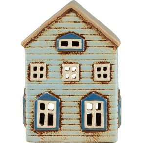 Ib Laursen Thorshavn Lyshus H15,8 cm, Bl/Brun