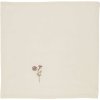 Ib Laursen Flora Stoffserviette mit Mohnblume 40x40 cm, Butter Cream