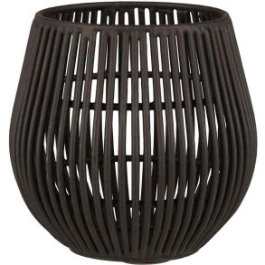 Ib Laursen Helsinki Hurricane Lanterne H9 cm, Sort