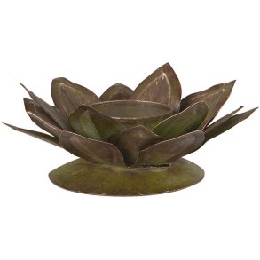 Ib Laursen Lotus Teelichthalter H4 cm, Metall