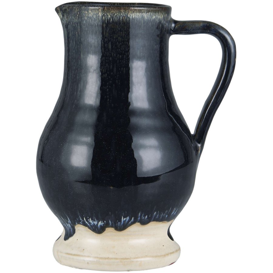 Ib Laursen Avignon Vase mit Henkel H24,5 cm, Rustikales Blau