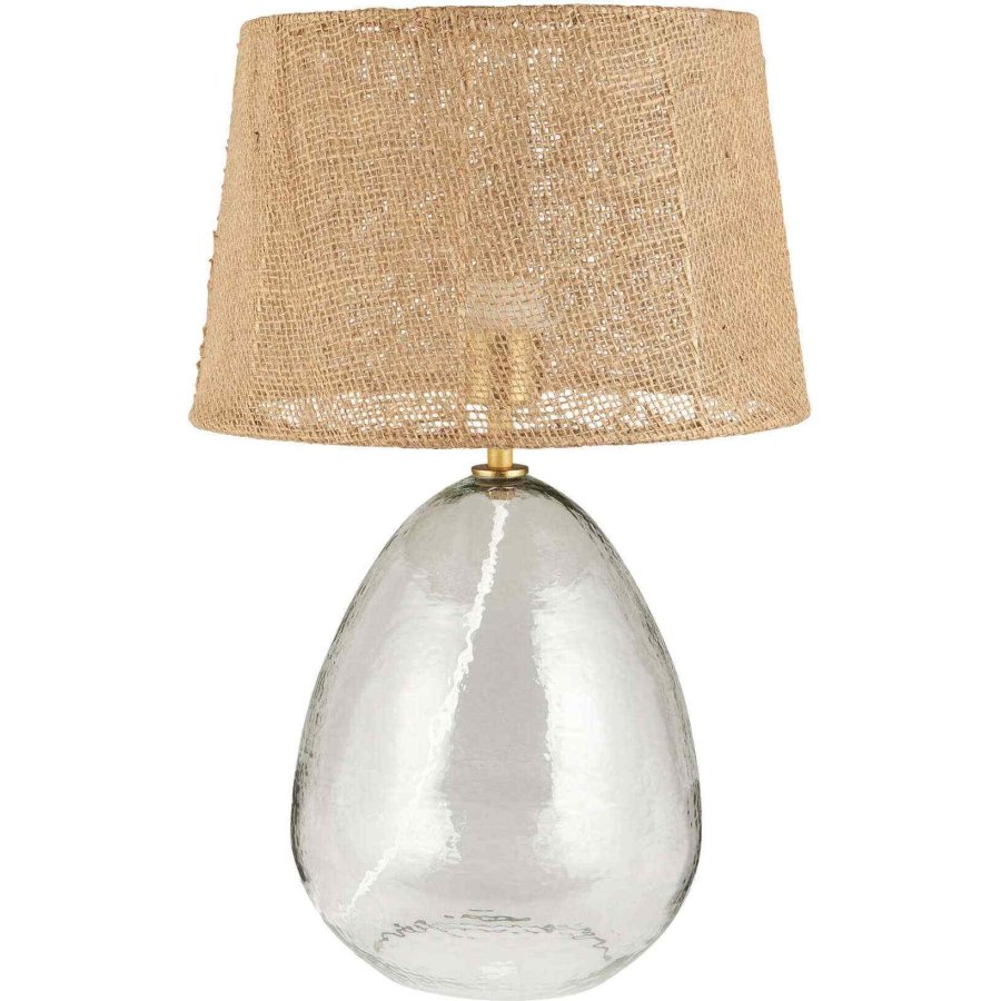 Ib Laursen Kairo Tischlampe mit Sackleinenschirm H47 cm, Jute