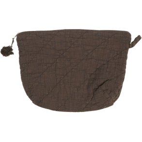 Ib Laursen Toilettaske Quiltet 28x18 cm, Chocolate