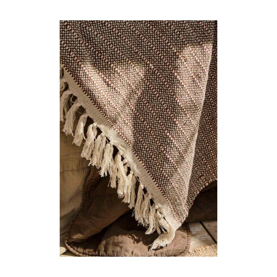 Ib Laursen Plaid 130x160 cm, Natur/Brun/Rust