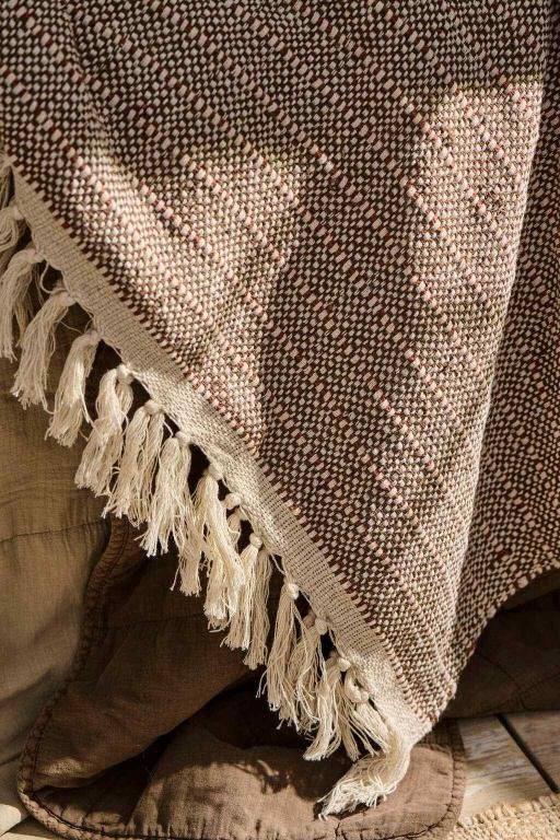 Ib Laursen Plaid 130x160 cm, Natur/Brun/Rust