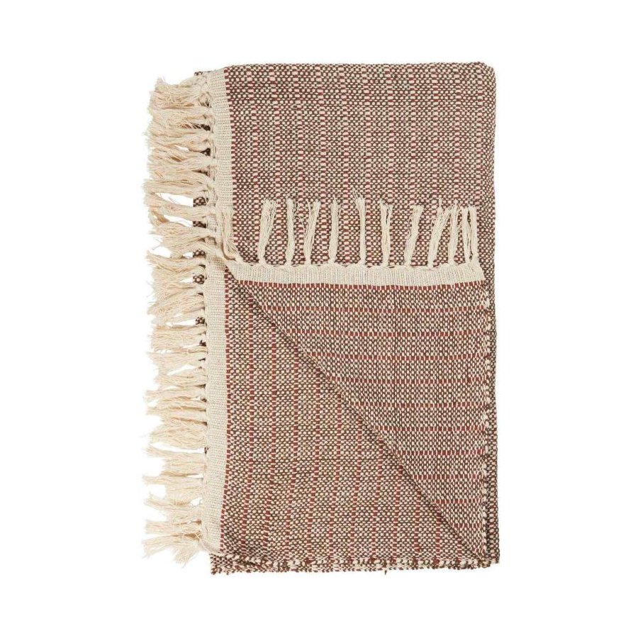 Ib Laursen Plaid 130x160 cm, Natur/Brun/Rust