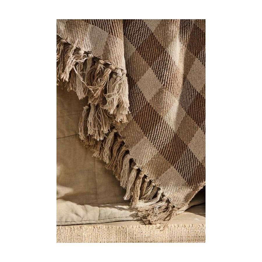 Ib Laursen Plaid 130x160 cm, Natur/Beige/Braun