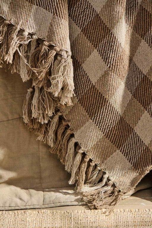 Ib Laursen Plaid 130x160 cm, Natur/Beige/Braun