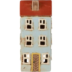 Ib Laursen Lyshus Nyhavn H20 cm, Gul/Bl/Rd