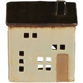 Ib Laursen Lyshus Brighton H13,2 cm, Brun/Sort