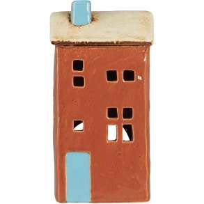 Ib Laursen Lyshus Brighton H16,5 cm, Turkis/Rust