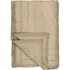 Ib Laursen Aida Decke 130x170 cm, Staubgrn/Wei