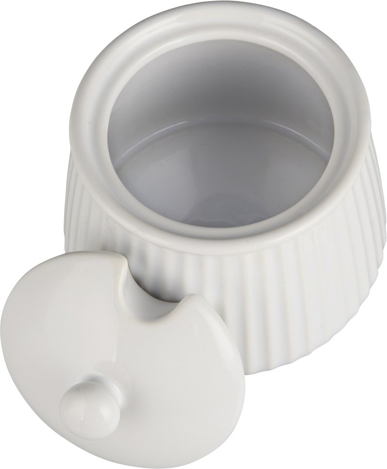 Ib Laursen Mynte Zuckerdose 9,3 cm, Reines Wei