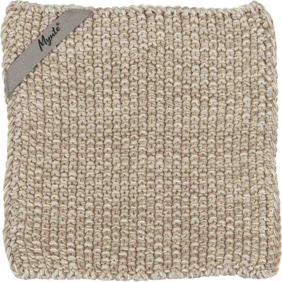 Ib Laursen Mynte Strikket Grydelap 22x22 cm, Natur