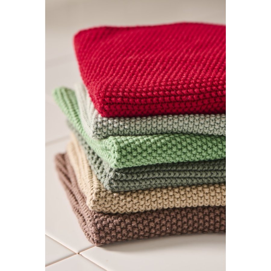 Ib Laursen Mynte Strikket Karklud 25x25 cm, Wasabi