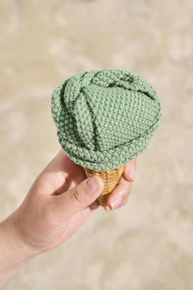 Ib Laursen Mynte Strikket Karklud 25x25 cm, Wasabi