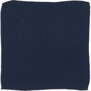 Ib Laursen Mynte Strikket Karklud 25x25 cm, Midnight Blue