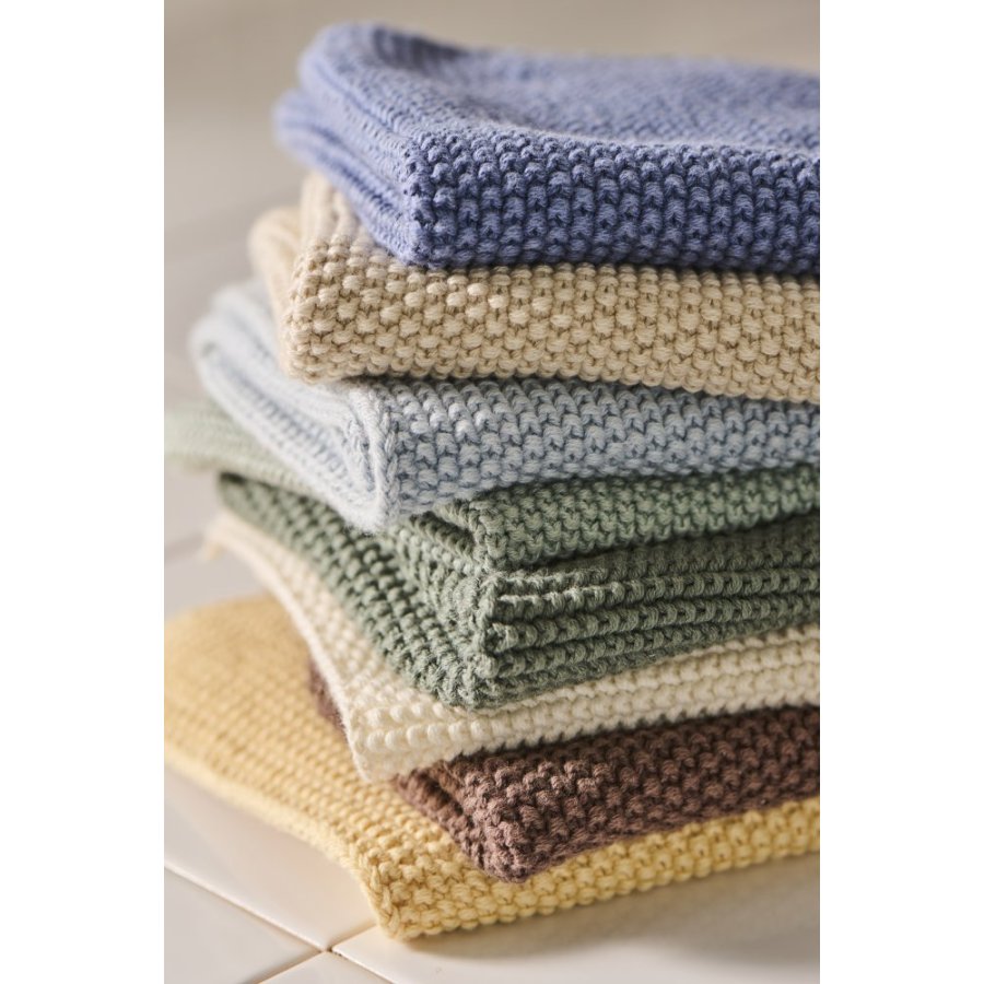 Ib Laursen Mynte Strikket Karklud 25x25 cm, Natur