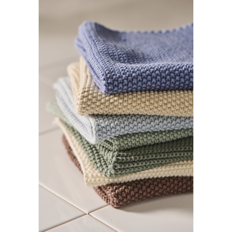 Ib Laursen Mynte Strikket Karklud 25x25 cm, Natur