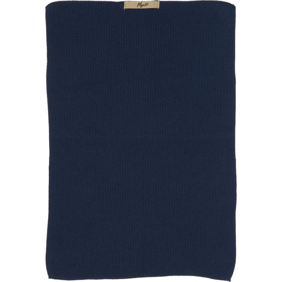 Ib Laursen Mynte Strikket Hndklde 40x60 cm, Midnight Blue