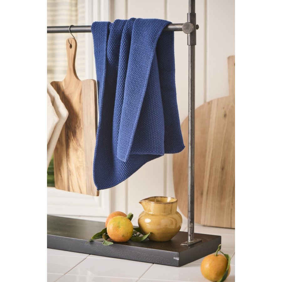 Ib Laursen Mynte Strikket Hndklde 40x60 cm, Midnight Blue