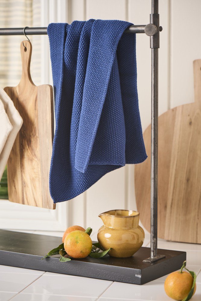 Ib Laursen Mynte Strikket Hndklde 40x60 cm, Midnight Blue