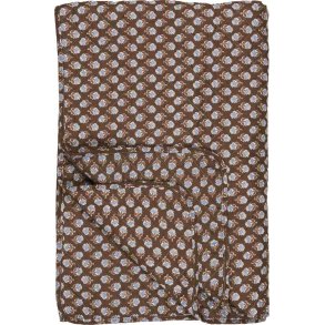 Ib Laursen Steppdecke 130x180 cm, Dunkelbraun/Blau