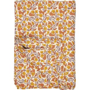 Ib Laursen Steppdecke 130x180 cm, Natur/Grau/Gelb/Orange