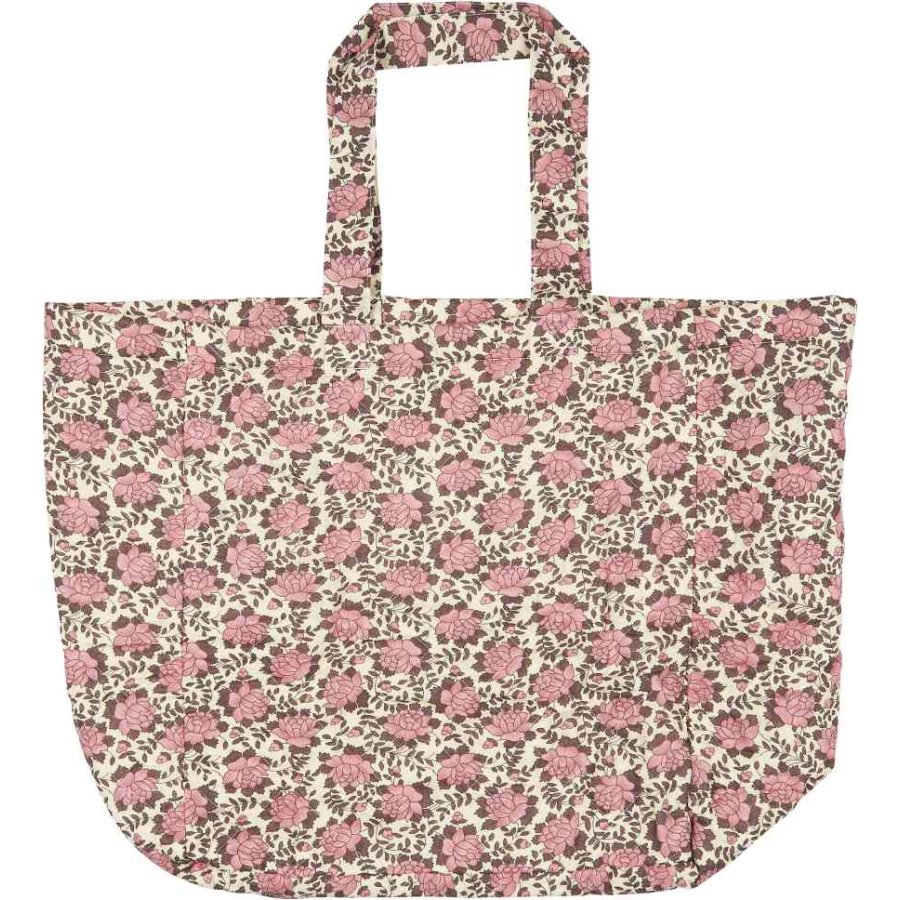 Ib Laursen Quiltet Taske, Natur/Rosa/Brun
