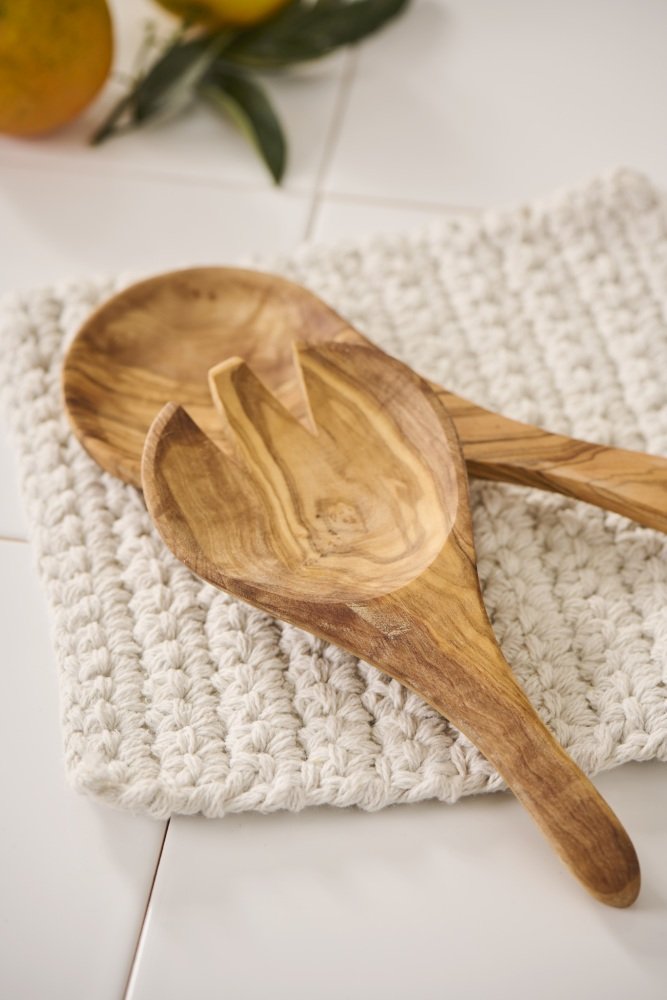 Ib Laursen Salatbestik 17,5 cm, Oliventr