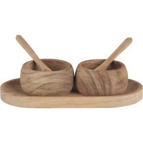 Ib Laursen Bakke m. Skle og Skeer 5 Dele, Akacie