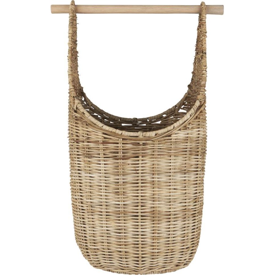 Ib Laursen Kurv m. Toiletpapirholder H50 cm, Gr Rattan