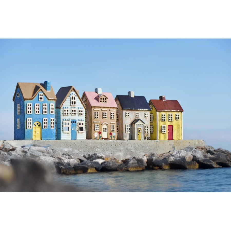 Ib Laursen Lyshus Visby H17 cm, Gul/Rd