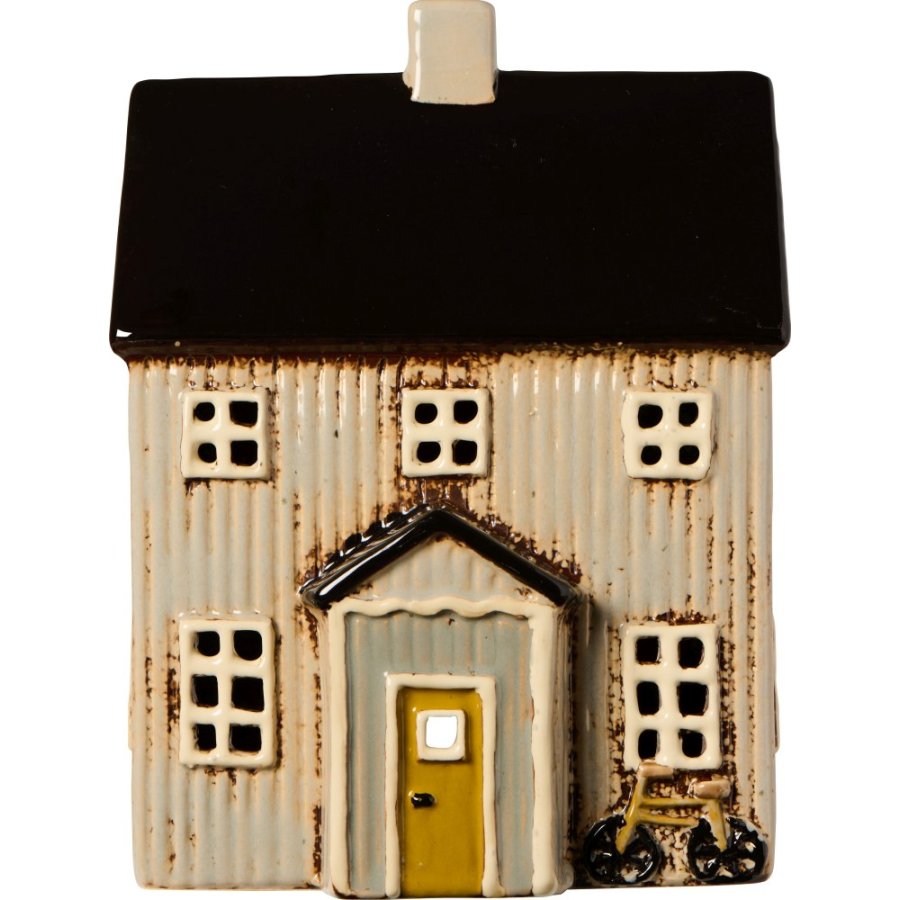Ib Laursen Lyshus Visby H18,5 cm, Natur/Sort