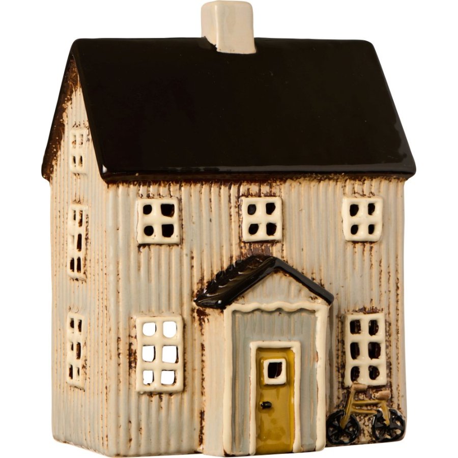 Ib Laursen Lyshus Visby H18,5 cm, Natur/Sort