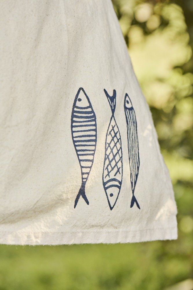 Ib Laursen Marlin Viskestykke 50x70 cm, Natur/Bl