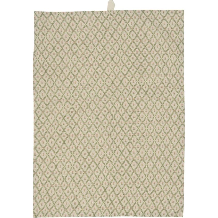 Ib Laursen Bella Viskestykke 50x70 cm, Natur/Grn