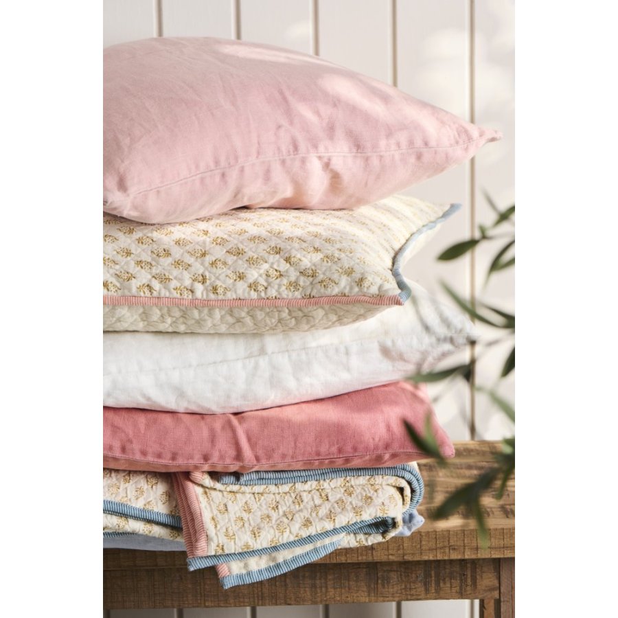 Ib Laursen Vigga Plaid Dobbeltvvet 130x170 cm, Mustard/Neutral