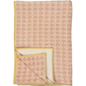 Ib Laursen Vigga Decke Doppelt Gewebt 130x170 cm, Gebranntes Orange/Neutral