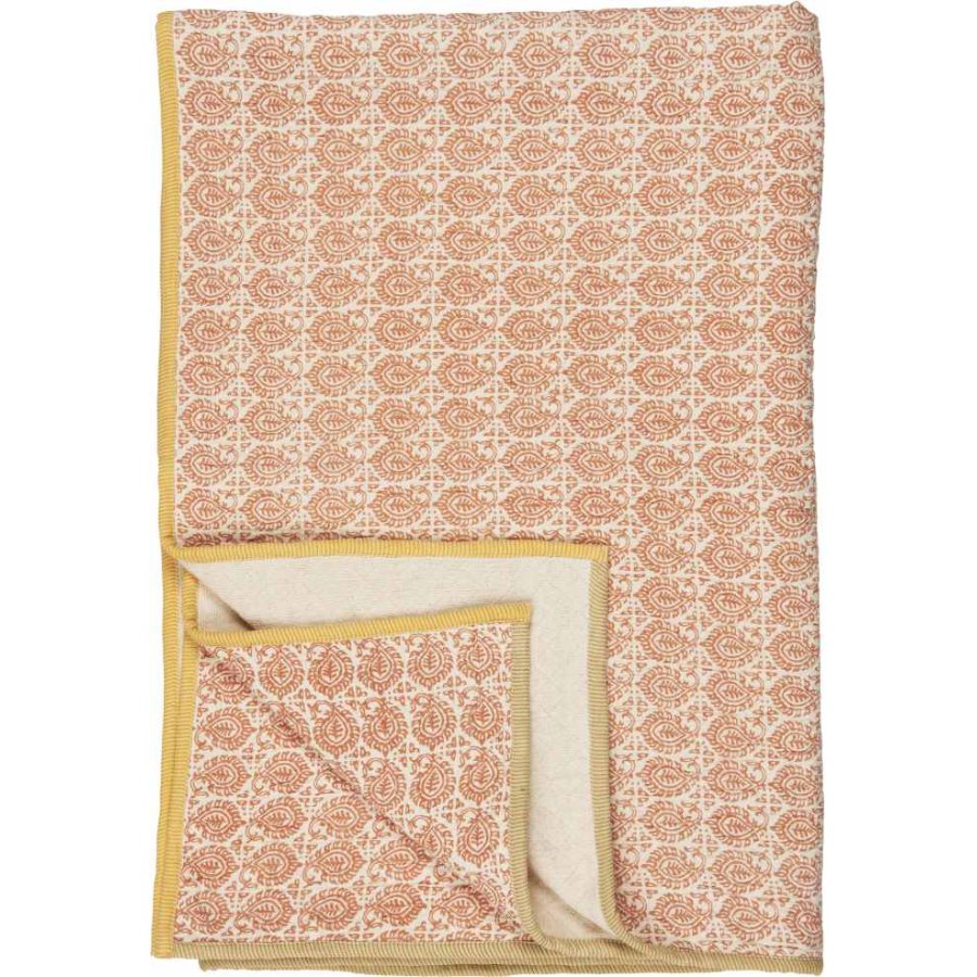 Ib Laursen Vigga Plaid Dobbeltvvet 130x170 cm, Brndt Orange/Neutral