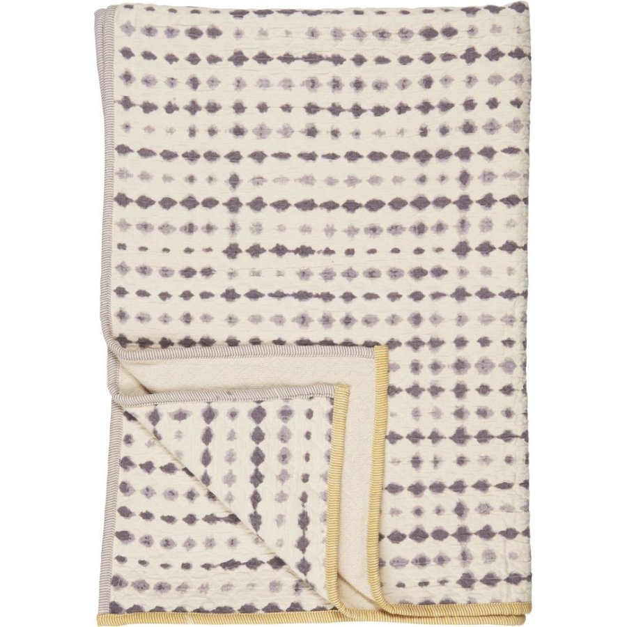 Ib Laursen Vigga Plaid Dobbeltvvet 130x170 cm, Lilla/Neutral
