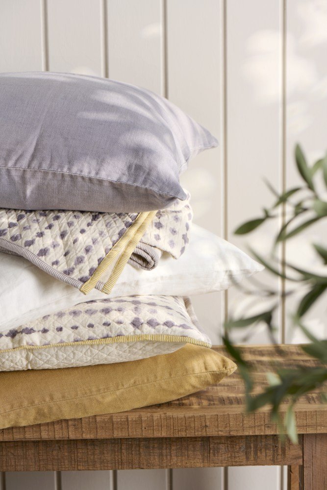 Ib Laursen Vigga Plaid Dobbeltvvet 130x170 cm, Lilla/Neutral