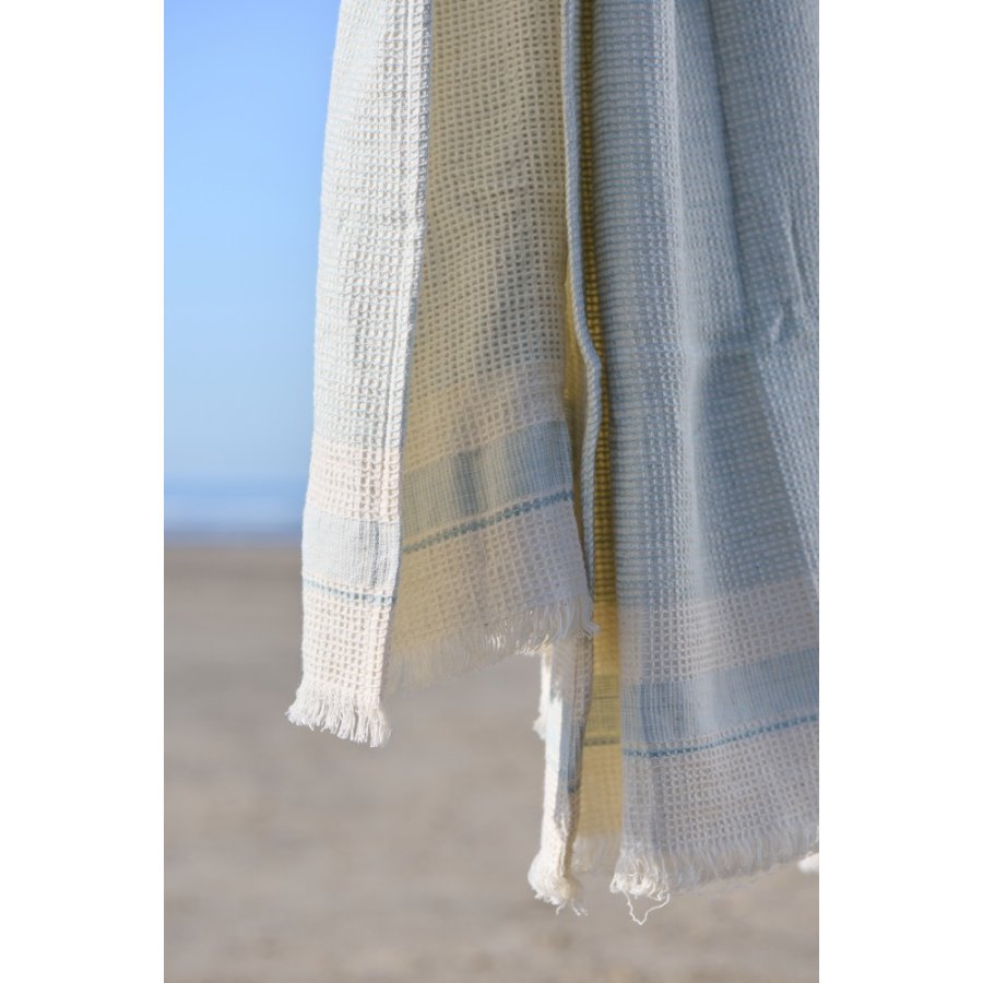 Ib Laursen Marin Hammam Hndklde 50x100 cm, Natur/Lysebl