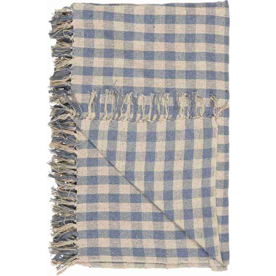Ib Laursen Plaid 130x160 cm, Natur/Lysebl