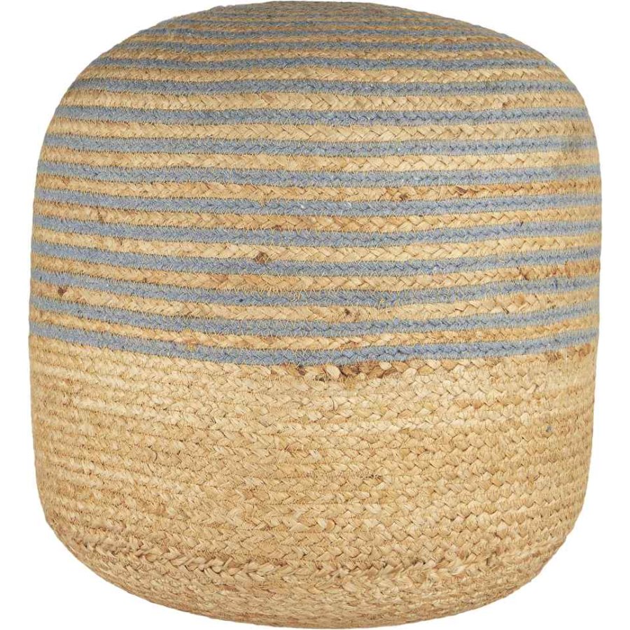 Ib Laursen Puf 40 cm, Jute/Bl
