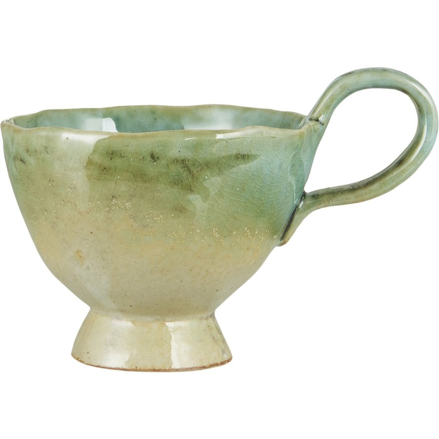 Ib Laursen Ocean Becher mit Henkel 15 cl, Grün