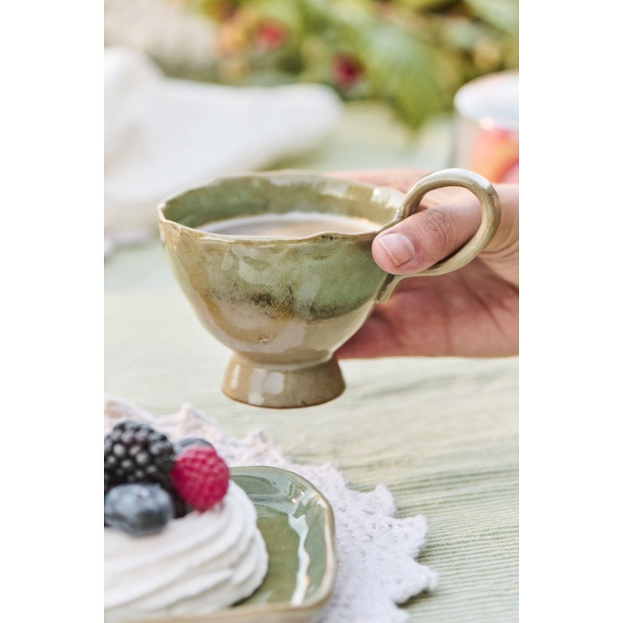 Ib Laursen Ocean Becher mit Henkel 15 cl, Grün