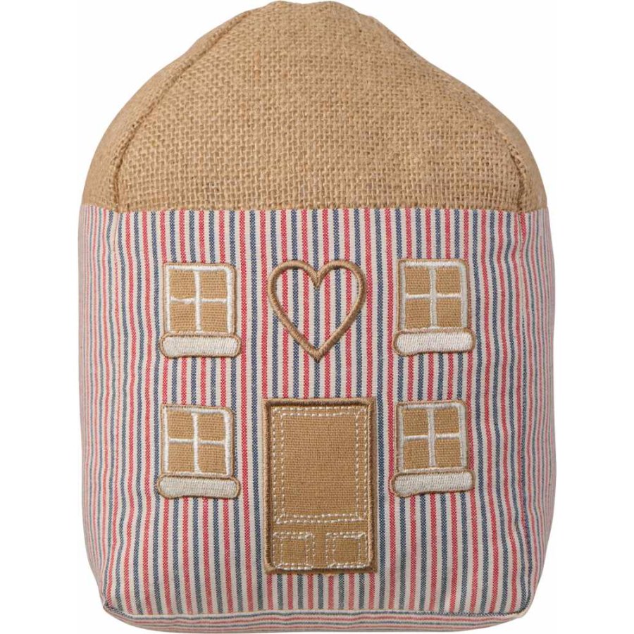 Ib Laursen Drstopper Hus 22x15 cm, Hvid/Rd7Bl